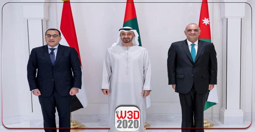 رئيس دولة الإمارات ورئيسى وزراء مصر والأردن