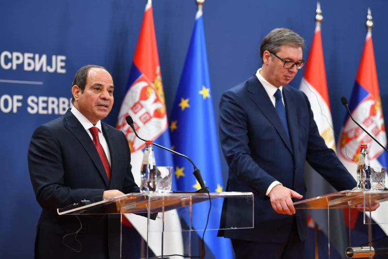 الرئيس السيسي ورئيس صربيا