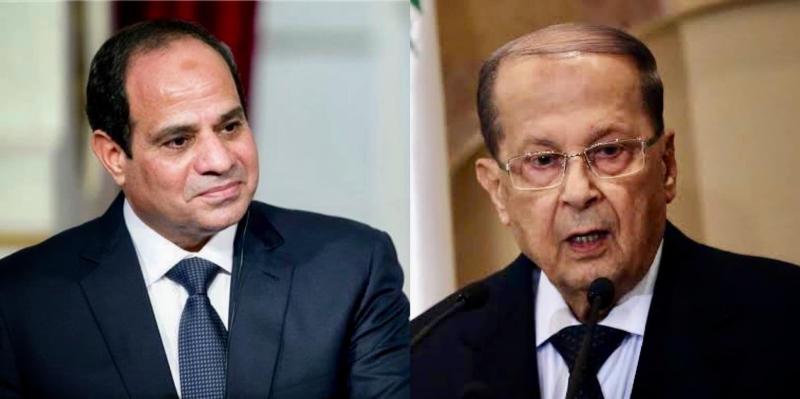 الرئيس السيسي والرئيس اللبناني 